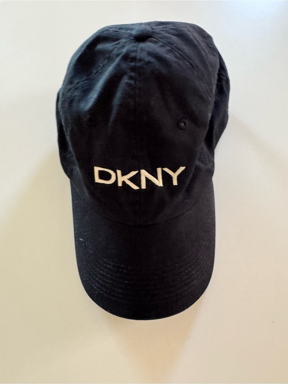 DKNY Black Baseball Hat with White Logo
